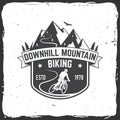 Downhill mountain biking. Vector illustration. Royalty Free Stock Photo