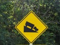 Downhill road-sign