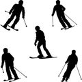 Downhill skiers