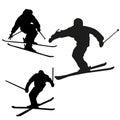 Downhill skiing Royalty Free Stock Photo