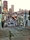 Downhill street in San Francisco