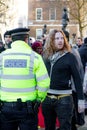 Protesters gather outside Downing Street, London, United Kingdom