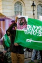 Protesters gather outside Downing Street, London, United Kingdom