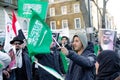 Protesters gather outside Downing Street, London, United Kingdom