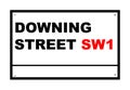 Downing street road sign