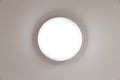 Circle downlight or ceiling light bottom view. Royalty Free Stock Photo