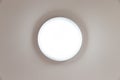 Circle downlight or ceiling light bottom view.