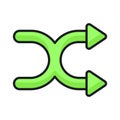 Download this amazing icon of shuffle in trendy style