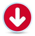 Download arrow icon flat prime red round button Royalty Free Stock Photo