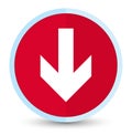 Download arrow icon flat prime red round button Royalty Free Stock Photo