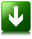 Download arrow icon green square button Royalty Free Stock Photo