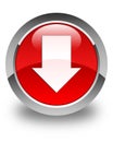 Download arrow icon glossy red round button Royalty Free Stock Photo