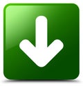 Download arrow icon green square button Royalty Free Stock Photo