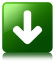 Download arrow icon green square button Royalty Free Stock Photo