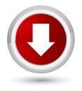 Download arrow icon prime red round button Royalty Free Stock Photo