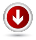 Download arrow icon prime red round button Royalty Free Stock Photo