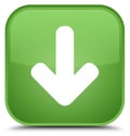 Download arrow icon special soft green square button Royalty Free Stock Photo