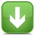 Download arrow icon special soft green square button Royalty Free Stock Photo