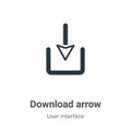 Download arrow vector icon on white background. Flat vector download arrow icon symbol sign from modern user interface collection Royalty Free Stock Photo