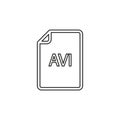 Download AVI document icon - vector file format Royalty Free Stock Photo