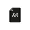 Download AVI document icon - vector file format symbol Royalty Free Stock Photo