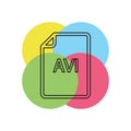 download AVI document icon - vector file format Royalty Free Stock Photo