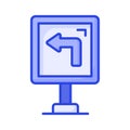 Download this beautifully designed icon of directional board Royalty Free Stock Photo