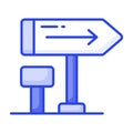 Download this beautifully designed icon of directional board Royalty Free Stock Photo