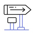 Download this beautifully designed icon of directional board