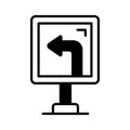 Download this beautifully designed icon of directional board Royalty Free Stock Photo