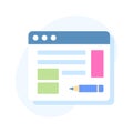 Download this beautifully designed icon of a web design, Designed in trendy style