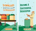 Download beginners guide to beekeeping visit store Royalty Free Stock Photo