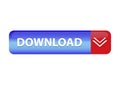 Download blue and red button with arrow icon Royalty Free Stock Photo