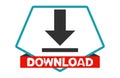 Download Button blue red: Download Arrow Royalty Free Stock Photo