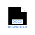 Download Button DOCX, DOCX icon, sign