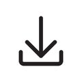 Download Button Icon Vector. Download Symbol for Web Design, UI, Interface, More Royalty Free Stock Photo