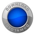 Download Button Shows Downloading Transfer And Internet Royalty Free Stock Photo