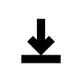 Download button simple vector icon internet downloading sign
