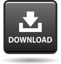 Download button web icon black Royalty Free Stock Photo