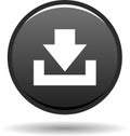 Download button web icon black Royalty Free Stock Photo