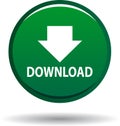 Download button web icon green Royalty Free Stock Photo