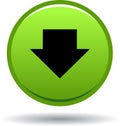 Download button web icon green Royalty Free Stock Photo