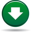 Download button web icon green Royalty Free Stock Photo