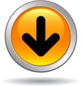 Download button web icon orange Royalty Free Stock Photo