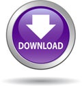 Download button web icon violet