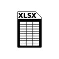 Download Button XLSX, XLSX icon or sign