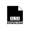 Download Button XLSX, XLSX icon or sign