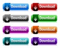 Download Buttons Royalty Free Stock Photo