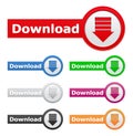 Download buttons Royalty Free Stock Photo