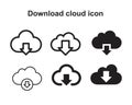 Download Cloud icon template black color editable. Download Cloud icon symbol Flat vector illustration for graphic and web design